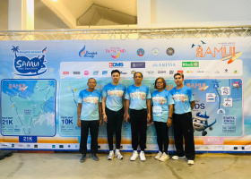 รองผู้ว่าราชการจังหวัดสุราษฎร์ธานี เป็นประธานในพิธีเปิดกิจกรรมงานวิ่ง Bangkok Airways Samui Half Marathon 2024
