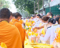 พิธีทำบุญตักบาตรแด่พระภิกษุสงฆ์ จำนวน 71 รูป พารามิเตอร์รูปภาพ 11