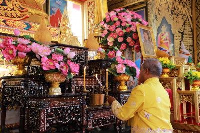 พุทธศาสนิกชนชาวสุราษฎร์ธานีทุกหมู่เหล่าร่วมเจริญพระพุทธมนต์เ ... พารามิเตอร์รูปภาพ 1