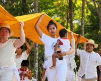 พลังศรัทธาเนืองแน่น! สุราษฎร์ธานีรวมใจเป็นหนึ่ง แห่ผ้าห่มพระ ... พารามิเตอร์รูปภาพ 30