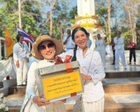 พลังศรัทธาเนืองแน่น! สุราษฎร์ธานีรวมใจเป็นหนึ่ง แห่ผ้าห่มพระ ... พารามิเตอร์รูปภาพ 64