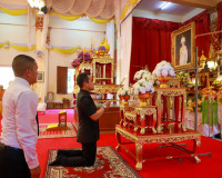 จังหวัดสุราษฎร์ธานี จัดพิธีบำเพ็ญกุศลสวดพระอภิธรรม อุทิศถวาย ... พารามิเตอร์รูปภาพ 1